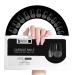 Beautilux nail tips 552 pieces short square tips for gel nails transparent 12 sizes soft full cover nail tips for home manicure and nail studios professional short quadrat-552 PCS 1 ml (1 Pack)