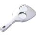 Lurrose Double Side Handheld Wall Hanging Makeup Mirror - 2X and 3X Magnification, Round Silver Mirror - Buy Online on GoSupps.com