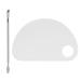 Julyue Acrylic Cosmetic Palette with Spatula Thumb Hole Nail Art Mixing Palette Transparent Drawing Mixing Palette Foundation Mixing Tray for Li Foundation