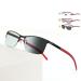 Zukky semi-frame photo-linen-linen reading glasses Black and red metal frame color change-linen-sun-sonnen-sonnen-sonnen-sunlass readers AM43 (color: Black and Red Size: 3.75x) 3.75x Black and Red