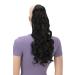 CAISHA 50cm Ponytail Braid Hair Extension - Curly Black Brown Hairpiece with 2 Bands | Shop Now! - Buy Online on GoSupps.com