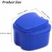 Dental Case Denture Box with Flushable Basket Solid Orthodontic Retainer Case Denture Bath Case Dentures Container with Basket Denture Holder for Home & Travel Use Retainer Cleaning - Dark Blue - Buy Online on GoSupps.com