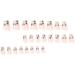 24 Pcs Floral Fake Nails Medium Green French Press on Nails - Trendy Nude Ballerina Stick on Nails for Women - Acrylic Coffin False Nails Long with Glue for Nail Art - Buy Online on GoSupps.com