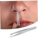 Nose Hair Tweezers Stainless Steel Round Tip Face Hair Remover Eyelash Eyebrow Tweezers - Buy Online on GoSupps.com