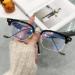Zhuyiqz anti-eyes computer reader anti-blue light reading glasses personality flat light-level glasses for women (color: C1 size: +0.00) +0.00 C1