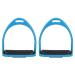 Pssopp Horse Riding Stirrups Anti-rust Aluminum Equestrian Stirrup Colorful Horse Riding Racing Equipment Saddle Accessories with Rubber Pad(Blue)