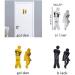 3-Piece Crossed Legs Bathroom Toilet Restroom Door Symbol Sign Set - Funny Home & Office Decor - Buy Online on GoSupps.com