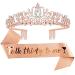 Semato Rhinestone Crown and Tiara for Women Halloween Costumes Bridal Wedding Prom Birthday Cosplay Valentine Hair Accessories for Women and Girls (rose gold)