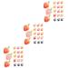 COHEALI 54 Pcs Acrylic Handmade Material Flower Dangle Earrings Mini Strawberry Pendant Novelty Ornaments 3d