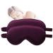 1Pcs Sleep Mask Double-Sided Fake Silk Eyes Mask Plane Breaks Blackout Sleep Masks for Business Trips Soft Sleep Eye Night Blindfold (Dark Purple)