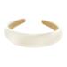 axy headband with fabric padded metallic color - ladies headband in metallic look headband hair accessory HRK2B (cream white)