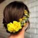 SHREEMEE Women's Hair Pins Clips Hair Buns HairStyles Artificial Flowers Accessories For Weddings Yellow - Buy Online on GoSupps.com