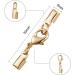 PandaHall 20 Sets Fold Over Cord End Caps with Lobster Claw Clasps for Jewelry Making - Silver & Golden - Buy Online on GoSupps.com