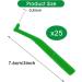 Prasacco 25 Interdental Brushes - 0.8mm L-Shaped Plastic Brushes for Effective Tooth Cleaning & Oral Care - Non-Slip Handle (Green) - Buy Online on GoSupps.com