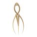 Hemoton 1pc Eyebrow Positioning Ruler Brow Mapping with Ruler Eyebrow Ruler Printable Appliance Gold Alloy 16.5x5.4cm Golden