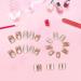 FineInno Press On Nails Kit Medium Long Butterfly Rhinestone Fake Nails Coffin Shape Reusable Nails Includes 24 Fake Nails Mini File Manicure Stick and 24 Nail Glue Stickers (Flower) - Buy Online on GoSupps.com