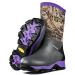 DRYCODE Rubber Boots for Women, 4.5mm Neoprene Insulated Rain Boots, Waterproof Mid Calf Mud Work Boots for Womens Hunting, Water Fishing, Farming, Garden 8 Purple Camo