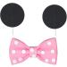 Mouse Cake Topper Pink Bow and Ears Decorations for Baby Girl Birthday (Pink) - Buy Online on GoSupps.com