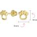 Tiny Mini Unisex BFF Animal Paw Print Stud Earrings - Real Yellow Gold, Women/Teen, Pet Dog/Cat Lover - Safety Clutch Screw Back - Buy Online on GoSupps.com