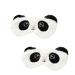 Angoily 2pcs Plush Sleeping Eye Mask Eye Masks Silk Eye Mask for Adults Satin Eye Cover Eye Patches for Adults Cartoon Blindfolds Sleep Eye Patches Travel Blindfolds Cute Short Plush 1 Count (Pack of 1) Black White