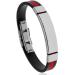 Lympunclog Magnet Hard Band - Personalized Unisex Magnetic Bracelets for Men & Women | Stylish Outdoor Jewelry for Travel Camping Hiking - Red - Buy Online on GoSupps.com