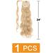 PrinFantasy Fake Ponytail Wavy Curly Hair Extension Blonde | 24 inch Heat Resistant Synthetic Clip-in Long Hair Piece MW128 - Buy Online on GoSupps.com