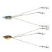 Alabama Rig Umbrella for Bass Fishing 3 Arms Swim Baits Lures Bait Kit for Freshwater Trout Salmon 2 Pcs black blue 3 arm