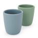 AULEGE Silicone Toddler Cup 2 Pack BPA Free Silicone Drinking Training Cup for 6 Months+ Babies 4 fl. oz Tiny Open Cup for Infants (Sage Ether) Sage Ether