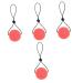 Tovinanna 4 piece handle ball baoding balls exercises squeezeball handle handle trainer stressball handmade balls handmade balls gel hand balls pink Tpe grip adult fitness