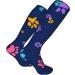 Colorful Compression Socks for Men & Women - 15-20 mmHg Paw Print Design for Running & Cycling Support - Buy Online on GoSupps.com
