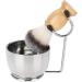 Professional Beard Shaving Kit for Men - Stainless Steel Mustache Grooming Tool with Bowl Stand & Brush - Buy Online on GoSupps.com