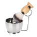 Premium Shaving Brush Set with Bowl & Stand | Stainless Steel Shaving Tools for Men | Beard Care Essentials - Buy Online on GoSupps.com