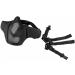 OneTigris 6" Foldable Half Face Mesh Mask Military Style Comfortable Adjustable Tactical Lower Face Protective Mask Black