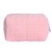 Lydzion Plush-up bag cosmetic bag for women zipper large single-colored travel culture bag travel make-up cultural bag wash bag pink