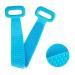 Voarge back brush body brush back scrubber back massage silicone double -sided shower scrub for shower easy & deep clean peeling ideal for all types of skin (76cm blue)