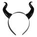 Housoutil Devil Horns Headband Black Cosplay Ox Horn Headband Matte Ox Horn Hair Loop Gothic Halloween Costume Headdress for Photo Shoot Cosplay Masquerade Dress up Show Halloween