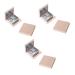 Angoily 6 Pcs Lip Balm Lotus Tealight Candle Holder Empty Eye Shadow Pallet Eye Shadow Box Square Platen 1 count (Pack of 1) Pinkx3pcs