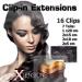 Clip In Hair Extensions Set - 100% Real Hair 7 Pieces 70g 45 cm - No. 1 Black - International Shipping - Buy Online on GoSupps.com