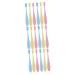 Minkissy 18-part set infant toothbrush toothbrush for children mouth cleaning brush soft fur toothbrush toothbrush for children tongue toothbrush travel earth colors