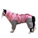Tfeng dog raincoat with removable hoodie adjustable outdoor tunnel procession dog coat waterproof dog jacket rain jacket with hood and collar hole 10 sizes (pink) 16 (back length: 40cm) pink