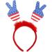 hgnxa 4th July Hair Hoop Headwear for Independence Day Headband American Flags Head Boppers American Theme Independence Day Flag Bow Style - Buy Online on GoSupps.com