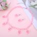 ZZ ZINFANDEL Fun Pacifier Necklace Earrings Set - Pink Acrylic Jewelry for Women and Girls - Buy Online on GoSupps.com