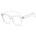 Cyxus Oversize Square Blue Light Blocking Glasses for Women Men Tr90 Frame Anti Eye Strain UV Protection 8187 Transparent