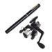 Mini fishing rod mini pen look fishing rod bag fishing rod portable rotating wheel fishing rod winter outdoor fishing rod fishing accessories black