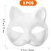Stobok Cat Masks - Set of 3 Unfinished White Halloween Party Props - DIY Empty Masks for Fun & Creative Costumes - Buy Online on GoSupps.com
