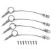4 Pack Quick Release Pin 1/4" Diameter w/Drop Cam & Spring - Lanyard Prevents Loss Full 316 Stainless Steel Bimini Top Pin Marine Hardware Free Installation Screws