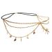 Frcolor 2 Pieces Bohemian Rhinestone Head Chain & Tassel Hairband for Weddings | Elegant Leaf Headpiece for Brides - Buy Online on GoSupps.com