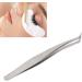 Eyelash Extension Tweezers High Precision Silver Stainless Steel Short Slanted Design for Perfect Manicure - Buy Online on GoSupps.com