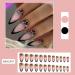 24Pcs Press on Nails Long Almond Shape Fake Nails Acrylic Square False Nails Summer Reusable Artificial Nails for Women and Girls - Buy Online on GoSupps.com