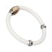 Bracelet antistatic bracelet silicone balance bracelet for outdoor sports fitness white Christmas gorgeous bracelet silicone-sports manner for running cycling (20 cm)